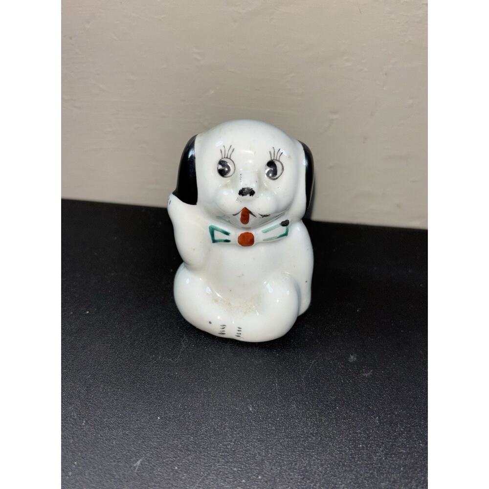 Vtg Mr Puppy Dog Porcelain Figurine China Bow Tie China